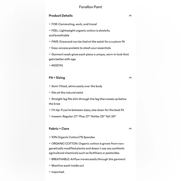 Athleta Farralon Pan 
Black, size Medium - Picture 10 of 10